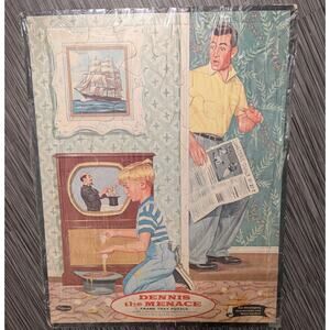 1960 Dennis the Menace Vintage Frame Tray Puzzle Whitman Publishing TV 48 pcs